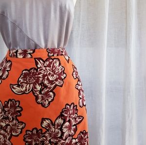 Anthro Orange Salinas Skirt set by Maeve